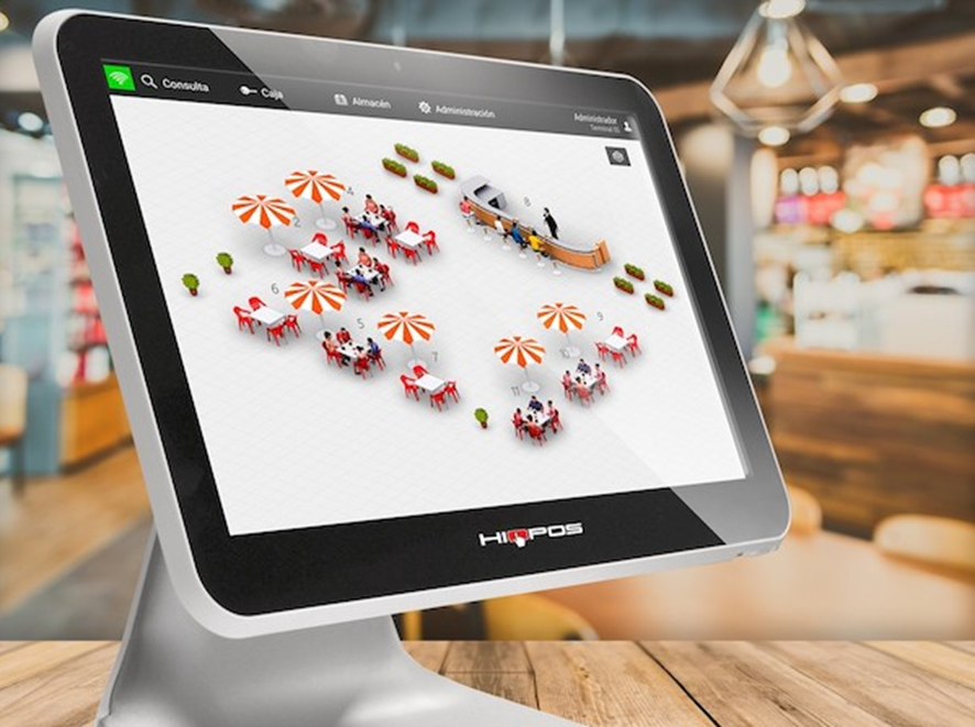 software TPV hostelería con gestión de mesas en restaurante mediante sistema Hiopos