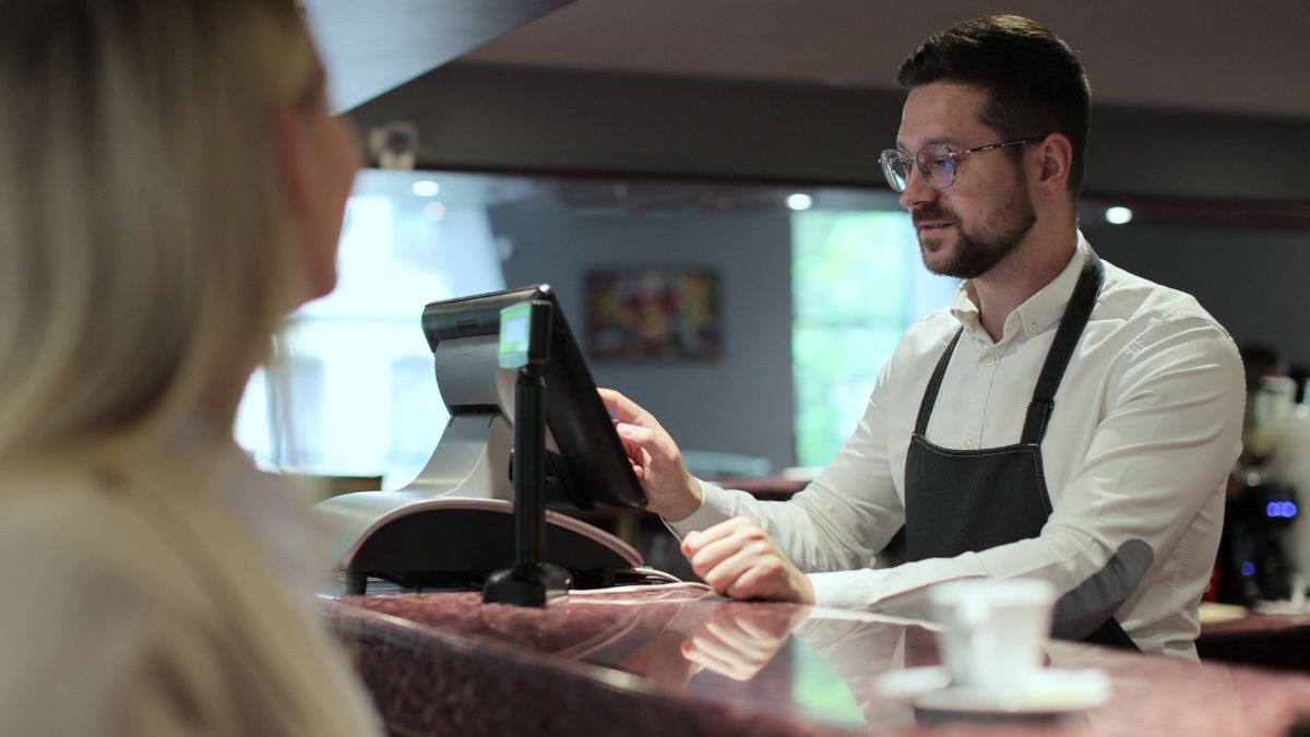software TPV hostelería en uso en restaurante