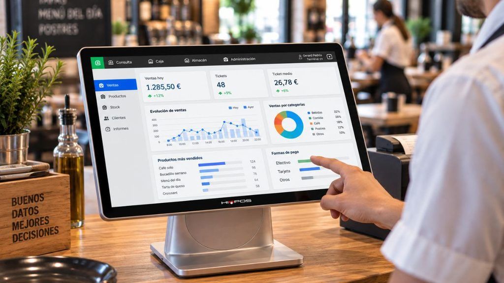 Analítica en tiempo real de ventas y rendimiento del negocio con HIOPOS