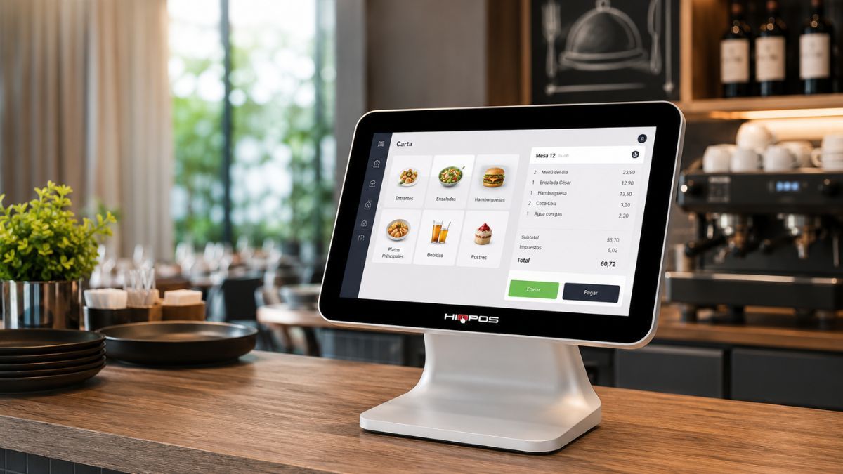 Terminal HIOPOS Cloud para mejorar la eficiencia y la gestión de un negocio de hostelería.